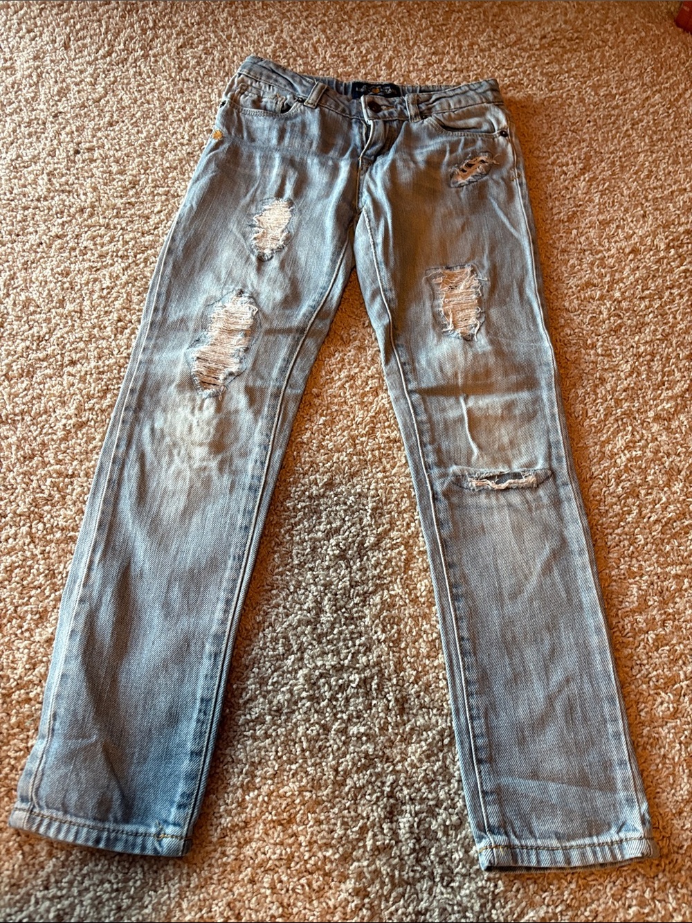 Lucky Brand Light Blue Distressed Kids Jeans